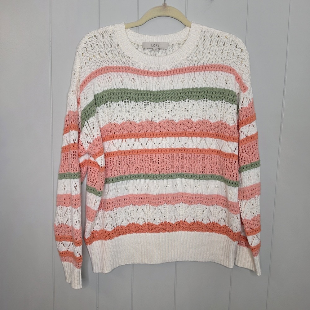 Loft Sweater Womens Size Large Textured Pullover